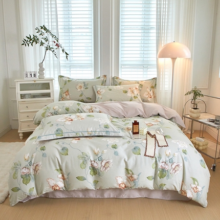 91家纺网 家纺一手货源 找家纺 （总）沐白家居 2025新款全棉云棉系列四件套