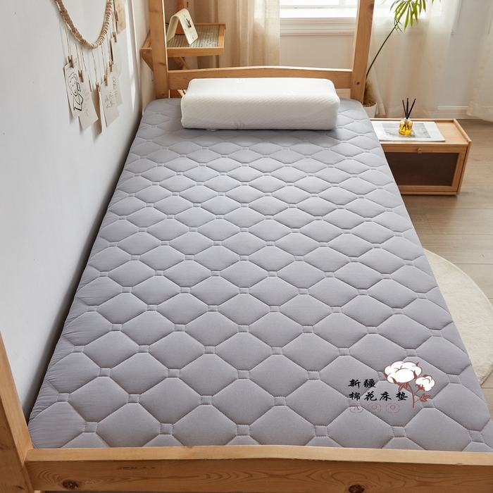 91家纺网 家纺一手货源 找家纺 招财狼家纺 2025新款水洗磨毛学生棉花海绵床垫-学生单边款 纯色棉花-星辰辉-厚度8cm