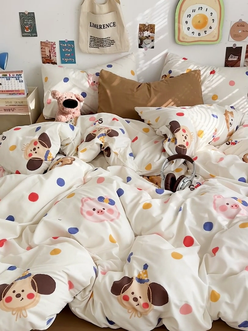 91家纺网 家纺一手货源 找家纺 水墨江南 2025新款超柔水洗棉系列四件套 好朋友