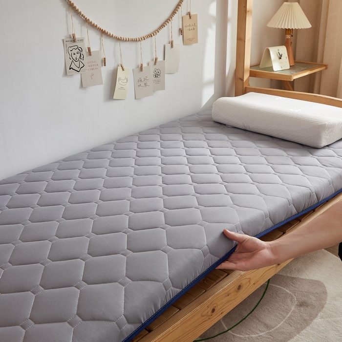 91家纺网 家纺一手货源 找家纺 招财狼家纺 2025新款水洗磨毛学生棉花海绵床垫-学生单边款 纯色棉花-星辰辉-厚度5cm