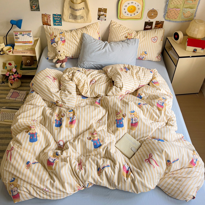 91家纺网 家纺一手货源 找家纺 水墨江南 2025新款超柔水洗棉系列四件套 好伙伴