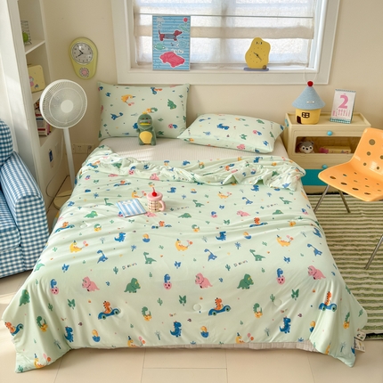 91家纺网 家纺一手货源 找家纺 （总）木堇家居 25年春夏卡通小清新针织棉10%大豆夏被（长期款）