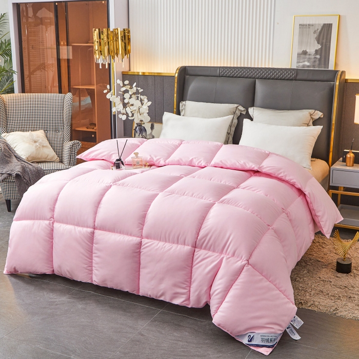 91家纺网 家纺一手货源 找家纺 招财星2店仓储 2025新款秋冬直播带货被子斜纹防羽布冬被春秋被被羽丝棉被 公主粉