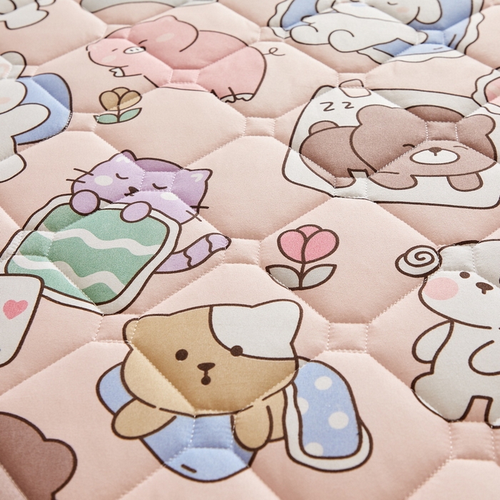 91家纺网 家纺一手货源 找家纺 （总）招财狼家纺 2025新款磨毛彩虹绵印花记忆海绵床垫-学生立体款