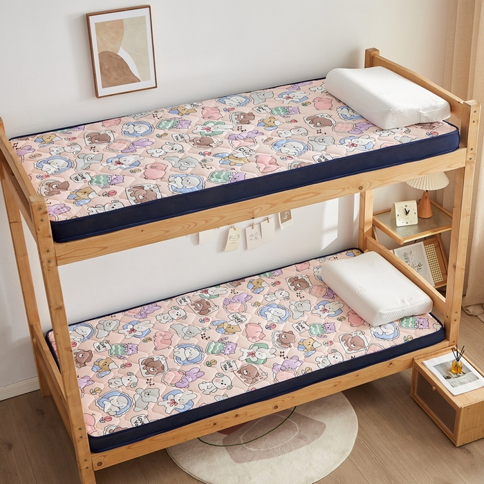 91家纺网 家纺一手货源 找家纺 （总）招财狼家纺 2025新款磨毛彩虹绵印花记忆海绵床垫-学生立体款