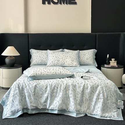 91家纺网 家纺一手货源 找家纺 （总）迷尚家居 2025新款夏被100%莱赛尔数码印花夏被四件套50支天丝夏被