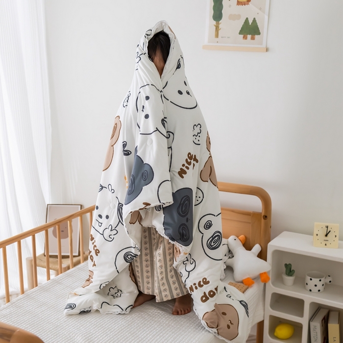 91家纺网 家纺一手货源 找家纺 心卓婴童馆 2025新款A类针织棉被芯—儿童图 大熊猫