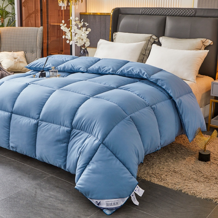 91家纺网 家纺一手货源 找家纺 招财星2店仓储 2025新款被子斜纹防羽布冬被春秋被被羽丝棉被 宾利蓝