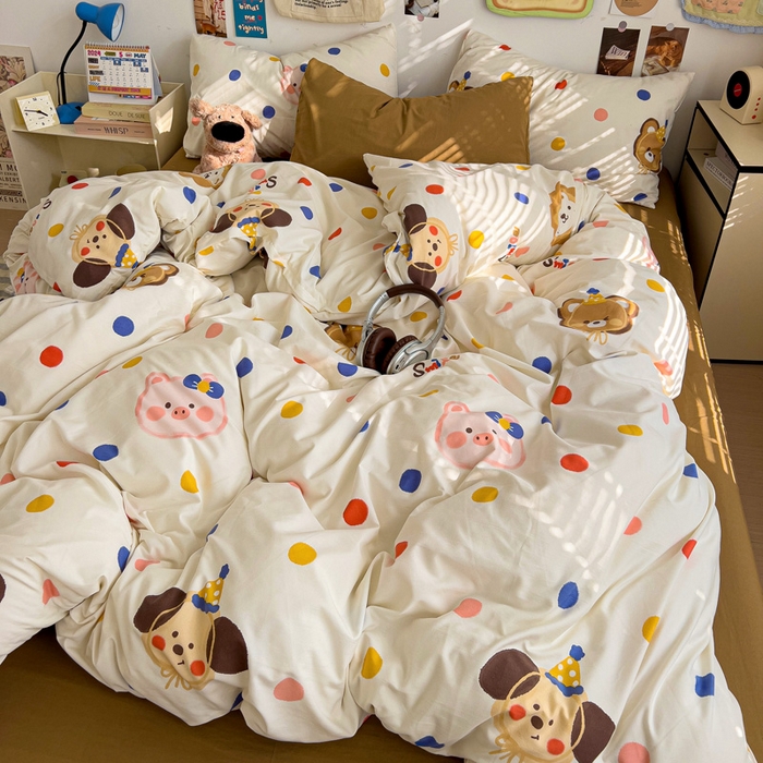 91家纺网 家纺一手货源 找家纺 水墨江南 2025新款超柔水洗棉系列四件套 好朋友