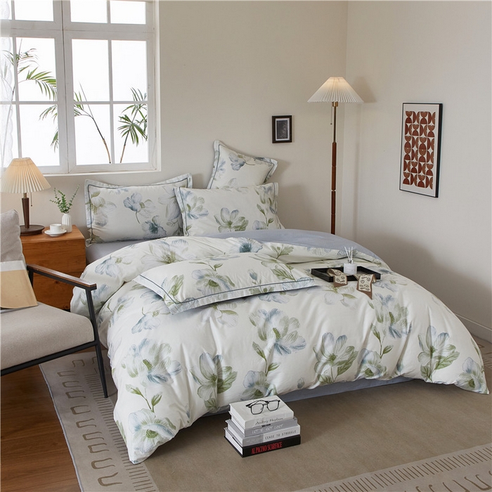 91家纺网 家纺一手货源 找家纺 （总）沐白家居 2025新款全棉云棉系列四件套