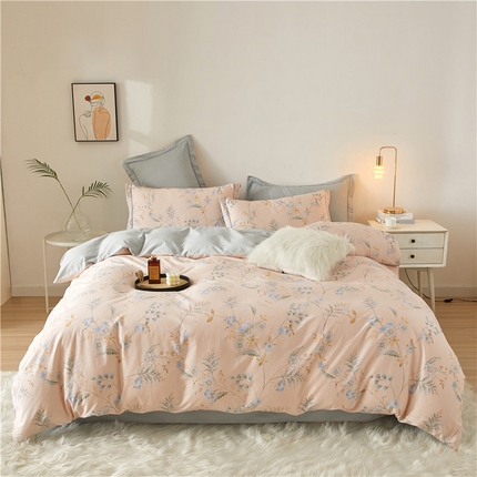 91家纺网 家纺一手货源 找家纺 （总）沐白家居 2025新款全棉云棉系列四件套