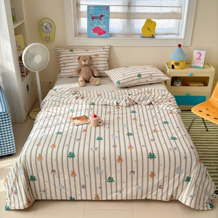 木堇家居 25年春夏卡通小清新针织棉10%大豆夏被（长期款） 圣诞狂欢节