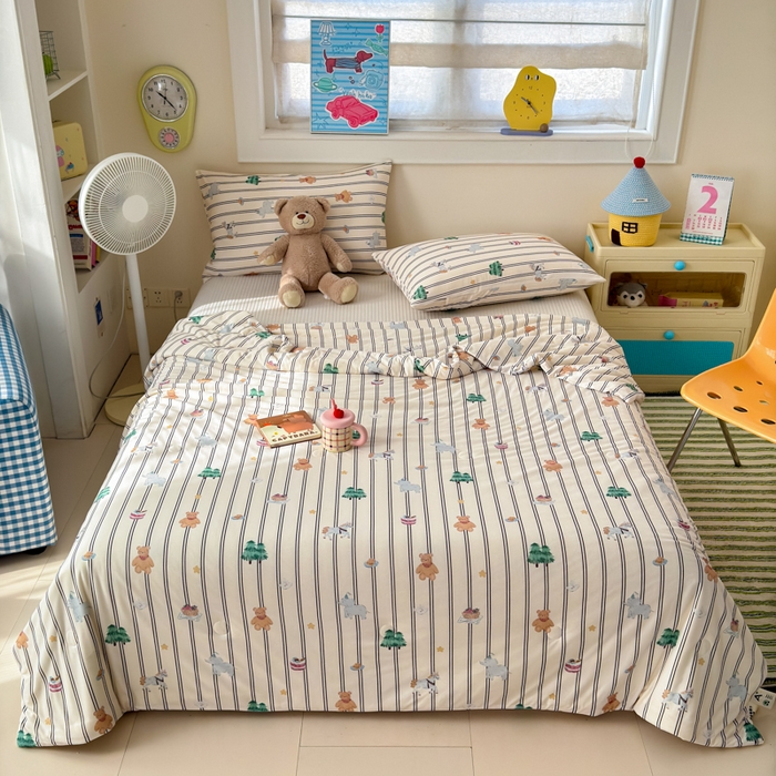 91家纺网 家纺一手货源 找家纺 木堇家居 25年春夏卡通小清新针织棉10%大豆夏被（长期款） 圣诞狂欢节