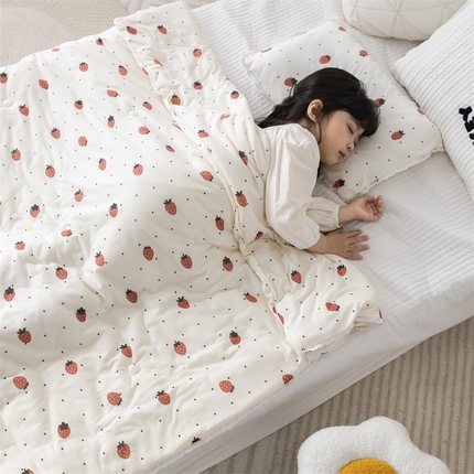 91家纺网 家纺一手货源 找家纺 （总）2025新款A类针织棉被芯夏凉被春秋被冬被儿童学生成人冬被加厚被子大豆被四季款—儿童图