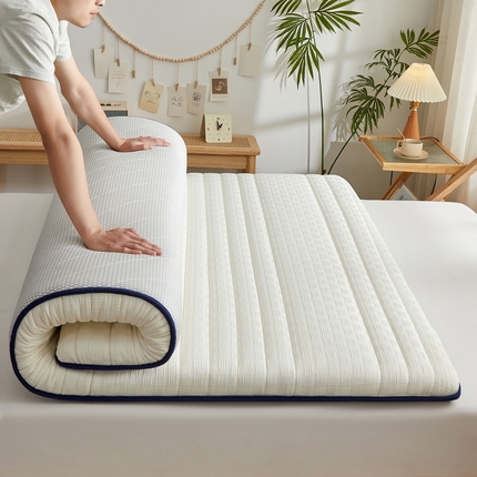 91家纺网 家纺一手货源 找家纺 （总）招财狼家纺 2025新款华夫格提花记忆海绵床垫-成人单边款