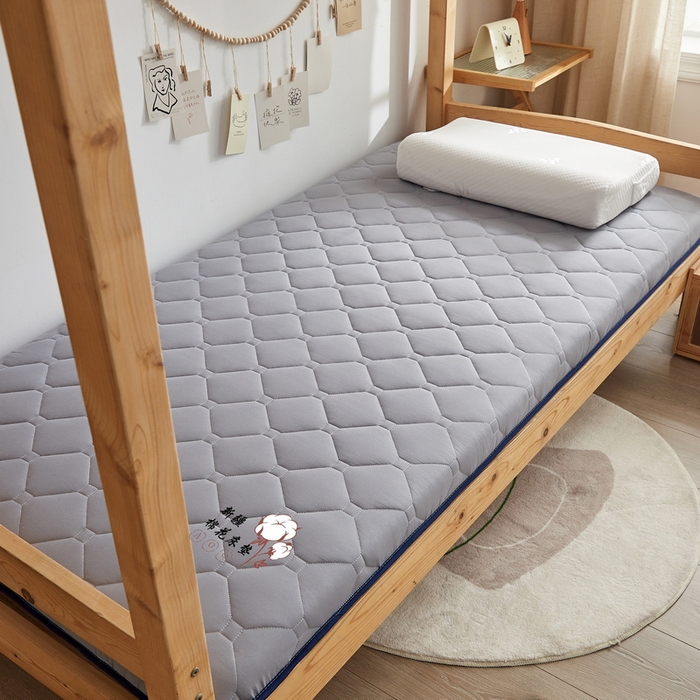 91家纺网 家纺一手货源 找家纺 招财狼家纺 2025新款水洗磨毛学生棉花海绵床垫-学生单边款 纯色棉花-星辰辉-厚度8cm