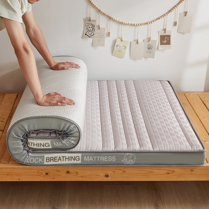 91家纺网 家纺一手货源 找家纺 （总）招财狼家纺 2025新款华夫格提花记忆海绵床垫-学生立体款