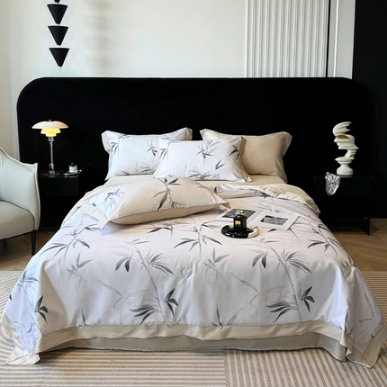 91家纺网 家纺一手货源 找家纺 （总）迷尚家居 2025新款夏被100%莱赛尔数码印花夏被四件套50支天丝夏被