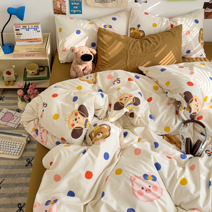 91家纺网 家纺一手货源 找家纺 水墨江南 2025新款超柔水洗棉系列四件套 好朋友