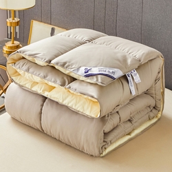 91家纺网 家纺一手货源 找家纺 招财星2店仓储 2025新款秋冬直播带货被子斜纹防羽布冬被春秋被被羽丝棉被 银灰米,银灰米