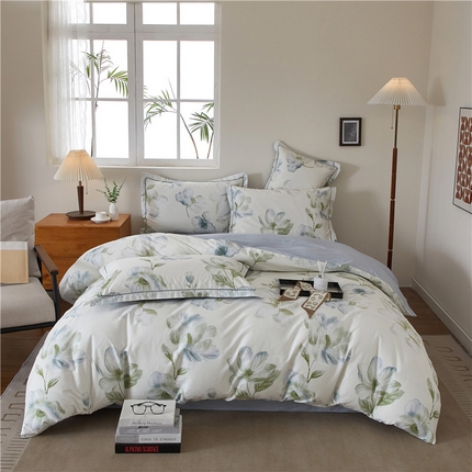 （总）沐白家居 2025新款全棉云棉系列四件套