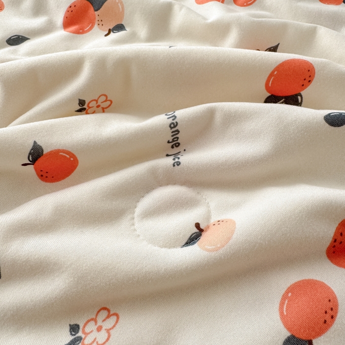 91家纺网 家纺一手货源 找家纺 木堇家居 25年春夏卡通小清新针织棉10%大豆夏被（长期款） 小桔子