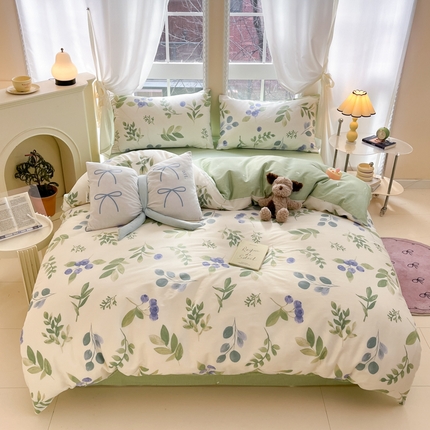 91家纺网 家纺一手货源 找家纺 （总）Sweet dreams甜梦 2025新款全棉印花卡通小清新四件套