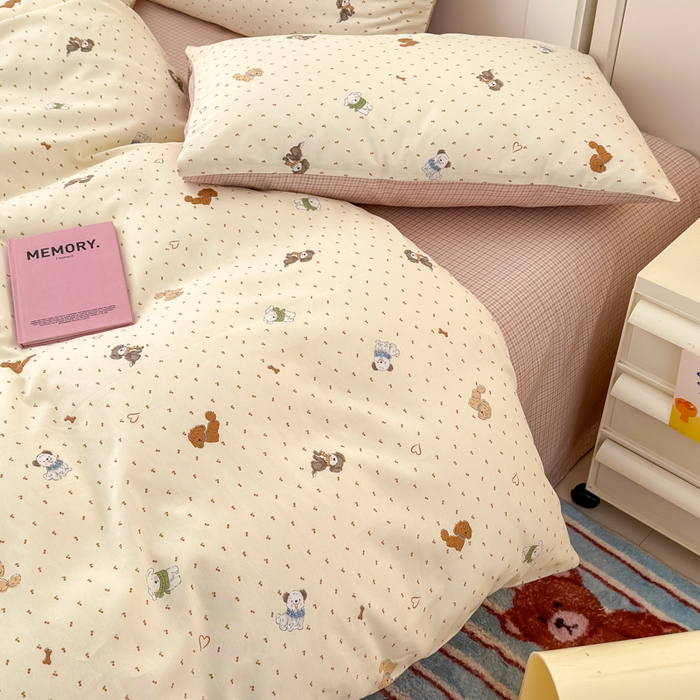 91家纺网 家纺一手货源 找家纺 清雅福 2025新款13070全棉小清新单枕套 汪达轮