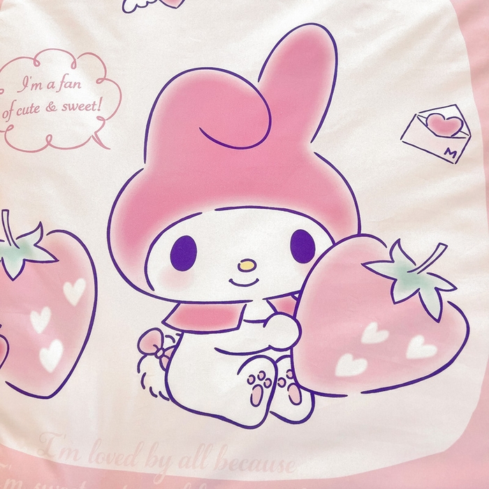 91家纺网 家纺一手货源 找家纺 乐秀家纺 2025新款全棉A类大版定位幼儿园被子三件套卡通三丽鸥被套被芯六件套   天使美乐蒂