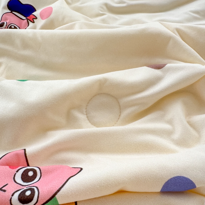 91家纺网 家纺一手货源 找家纺 木堇家居 25年春夏卡通小清新针织棉10%大豆夏被（长期款） 五彩海星