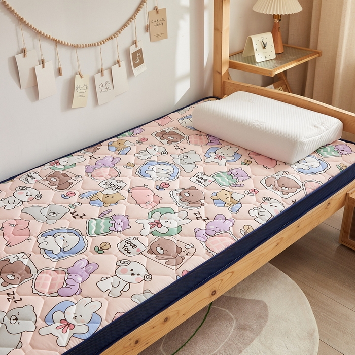 91家纺网 家纺一手货源 找家纺 （总）招财狼家纺 2025新款磨毛彩虹绵印花记忆海绵床垫-学生立体款