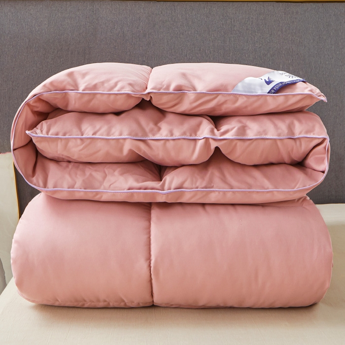91家纺网 家纺一手货源 找家纺 招财星2店仓储 2025新款被子斜纹防羽布冬被春秋被被羽丝棉被 豆沙色