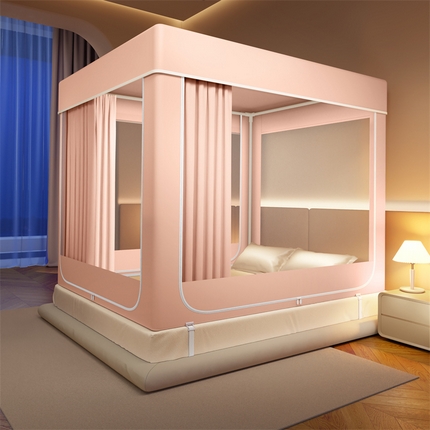 91家纺网 家纺一手货源 找家纺 三夏光年 2025新款蚊帐防尘遮光-永夜系列 永夜粉