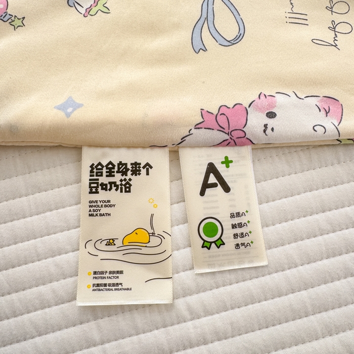 91家纺网 家纺一手货源 找家纺 木堇家居 25年春夏卡通小清新针织棉10%大豆夏被（长期款） 音乐猫咪