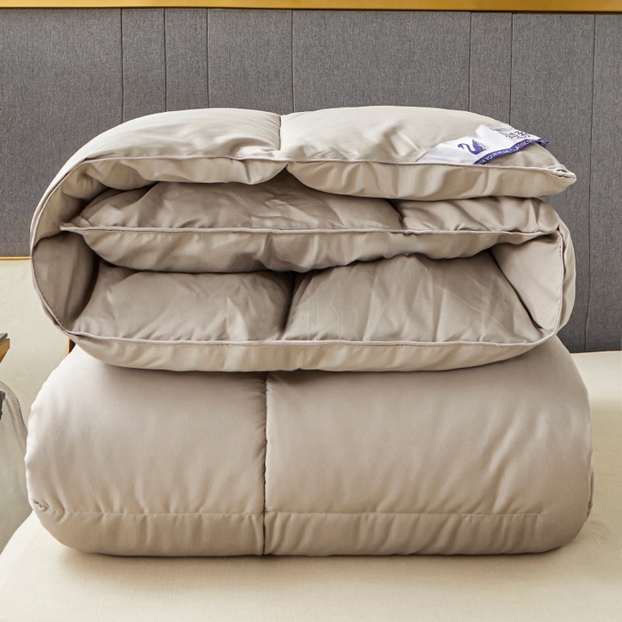 91家纺网 家纺一手货源 找家纺 招财星2店仓储 2025新款被子斜纹防羽布冬被春秋被被羽丝棉被 星辰灰