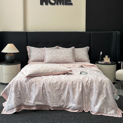 91家纺网 家纺一手货源 找家纺 （总）迷尚家居 2025新款夏被100%莱赛尔数码印花夏被四件套50支天丝夏被