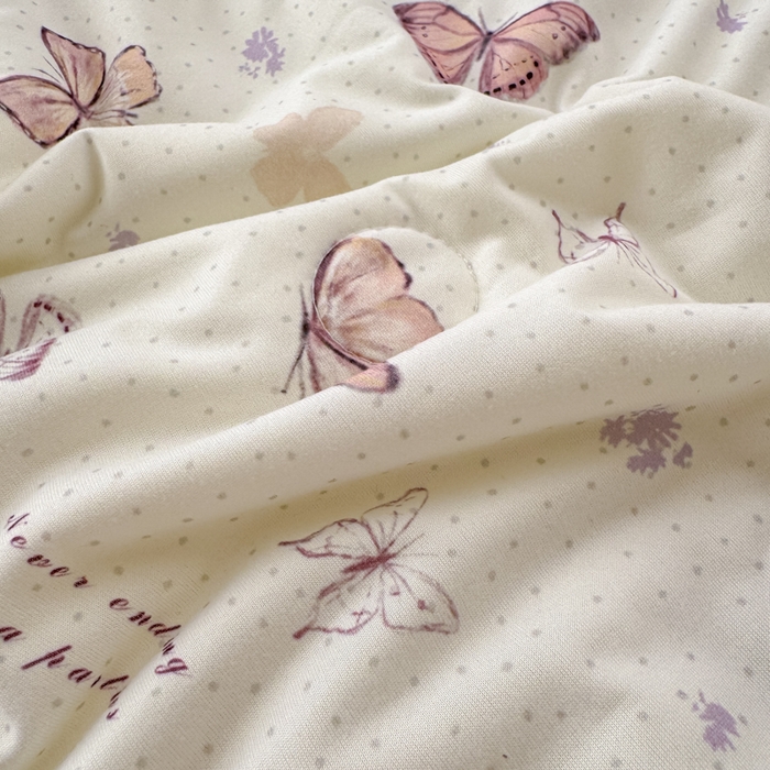 91家纺网 家纺一手货源 找家纺 木堇家居 25年春夏卡通小清新针织棉10%大豆夏被（长期款） 梦幻蝴蝶