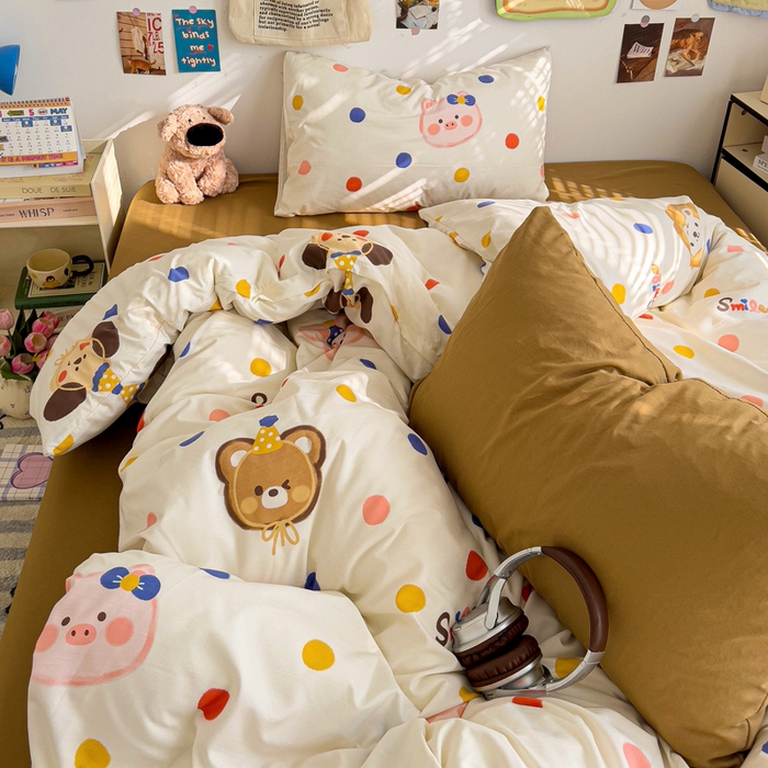 91家纺网 家纺一手货源 找家纺 水墨江南 2025新款超柔水洗棉系列四件套 好朋友