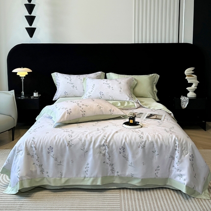 91家纺网 家纺一手货源 找家纺 （总）迷尚家居 2025新款夏被100%莱赛尔数码印花夏被四件套50支天丝夏被