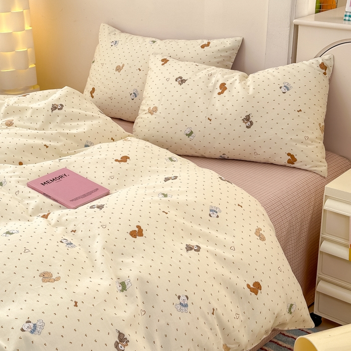 91家纺网 家纺一手货源 找家纺 清雅福 2025新款13070全棉小清新单枕套 汪达轮