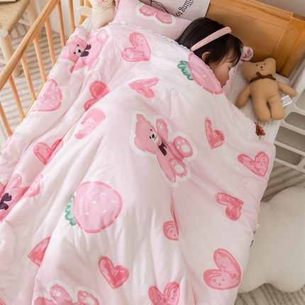 91家纺网 家纺一手货源 找家纺 （总）2025新款A类针织棉被芯夏凉被春秋被冬被儿童学生成人冬被加厚被子大豆被四季款—儿童图