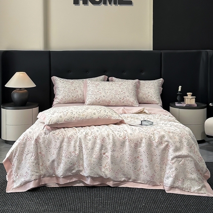 91家纺网 家纺一手货源 找家纺 （总）迷尚家居 2025新款夏被100%莱赛尔数码印花夏被四件套50支天丝夏被