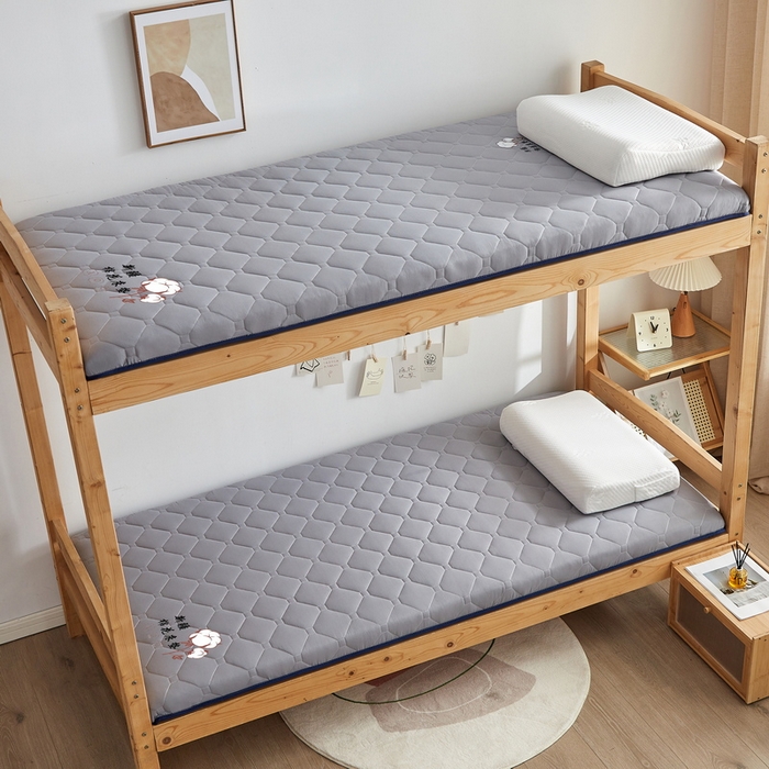 91家纺网 家纺一手货源 找家纺 招财狼家纺 2025新款水洗磨毛学生棉花海绵床垫-学生单边款 纯色棉花-星辰辉-厚度8cm