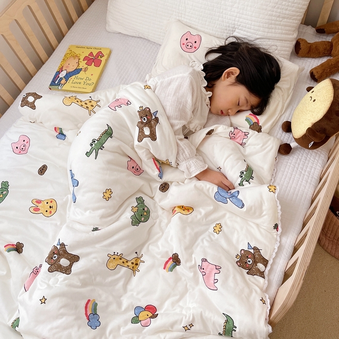 91家纺网 家纺一手货源 找家纺 心卓婴童馆 2025新款A类针织棉被芯—儿童图 动物集