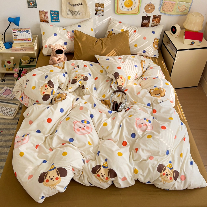 91家纺网 家纺一手货源 找家纺 水墨江南 2025新款超柔水洗棉系列四件套 好朋友