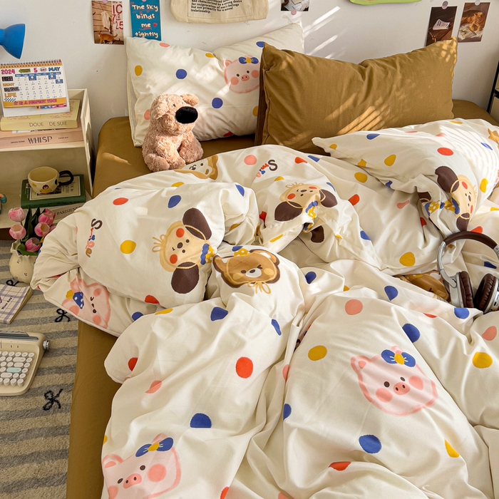 91家纺网 家纺一手货源 找家纺 水墨江南 2025新款超柔水洗棉系列四件套 好朋友