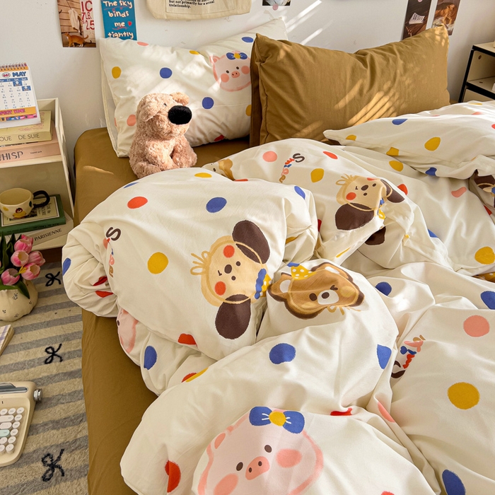 91家纺网 家纺一手货源 找家纺 水墨江南 2025新款超柔水洗棉系列四件套 好朋友