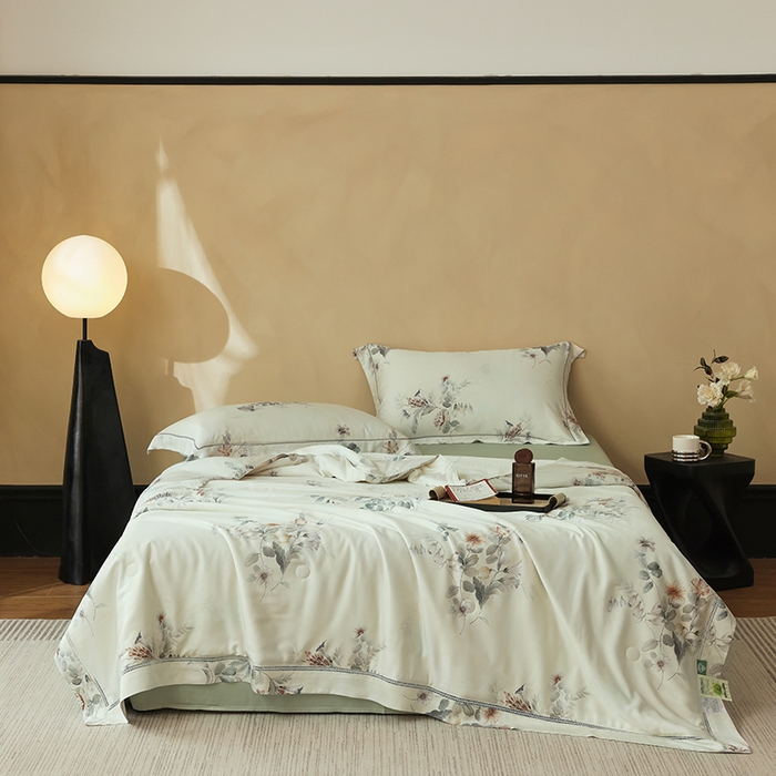 91家纺网 家纺一手货源 找家纺 娇逸家居 2025新款40s天丝莫代尔镂空款夏凉被 兰亭序