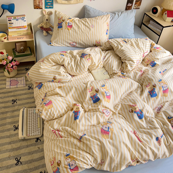 91家纺网 家纺一手货源 找家纺 水墨江南 2025新款超柔水洗棉系列四件套 好伙伴