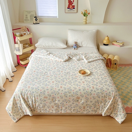 91家纺网 家纺一手货源 找家纺 木堇家居 25年春夏卡通小清新针织棉10%大豆夏被（长期款） 蜜罐熊-专版